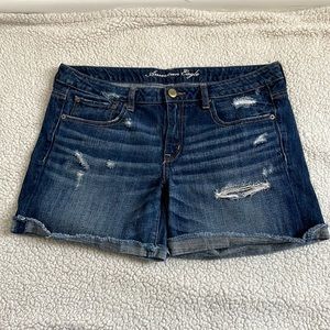 American eagle distressed ripped jeans shorts